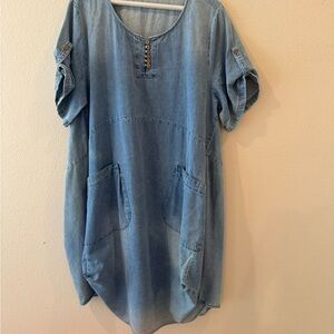 Casual Denim Tunic Dress